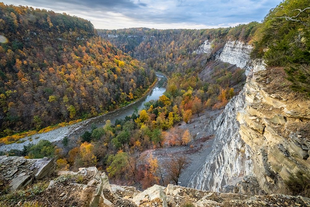 USA, New York. Genesee River winds through Letchworth State Park. art print by Howie Garber for $57.95 CAD