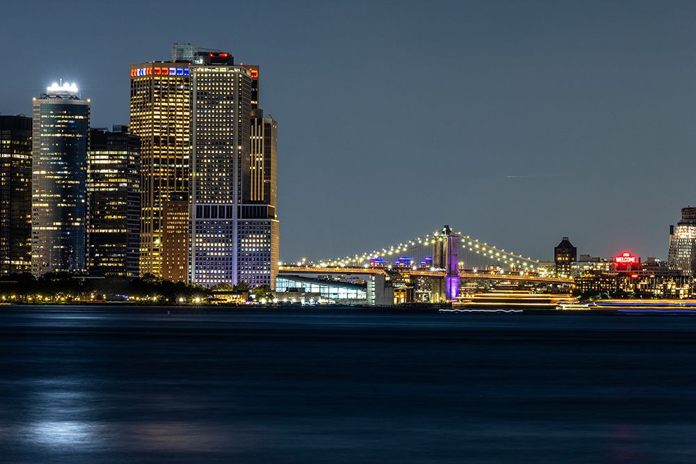 USA-New York New York City skyline at night art print by Hollice Looney for $57.95 CAD