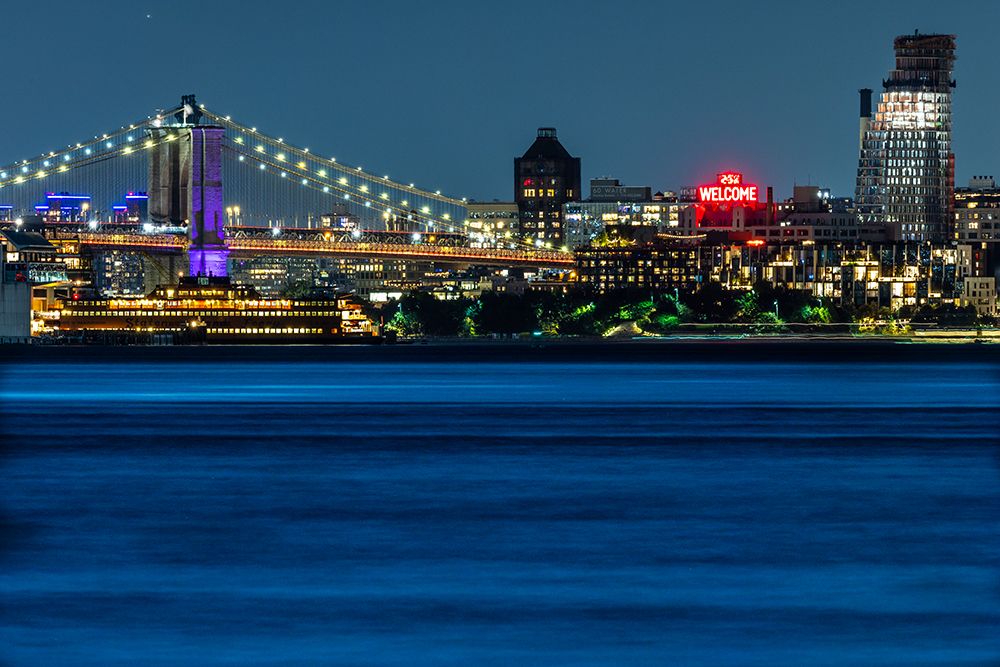 USA-New York New York City skyline at night art print by Hollice Looney for $57.95 CAD