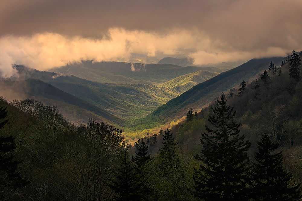 Sunrise view of Oconaluftee Valley-Great Smoky Mountains National Park-North Carolina art print by Adam Jones for $57.95 CAD