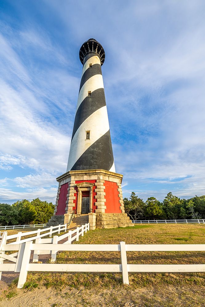 USA-North Carolina-Buxton Cape Hatteras Lighthouse in late afternoon sun art print by Hollice Looney for $57.95 CAD