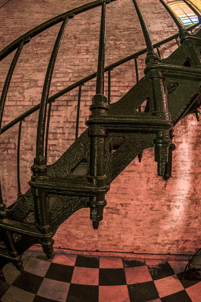 USA-North Carolina-Corolla Spiral staircase inside the Currituck Lighthouse art print by Hollice Looney for $57.95 CAD