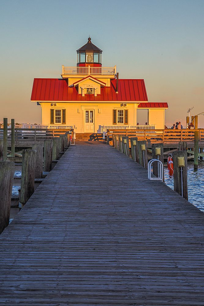 USA-North Carolina-Manteo Sunset on the Roanoke Marshes Lighthouse art print by Hollice Looney for $57.95 CAD