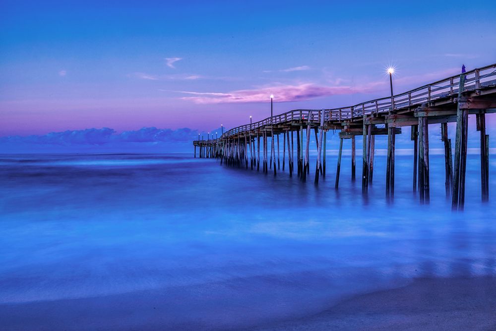 USA-North Carolina-Avon Atlantic Ocean at Avon Fishing Pier art print by Hollice Looney for $57.95 CAD