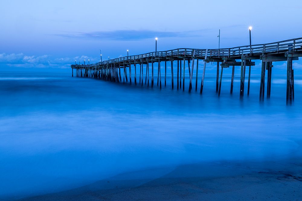 USA-North Carolina-Avon Atlantic Ocean at Avon Fishing Pier art print by Hollice Looney for $57.95 CAD