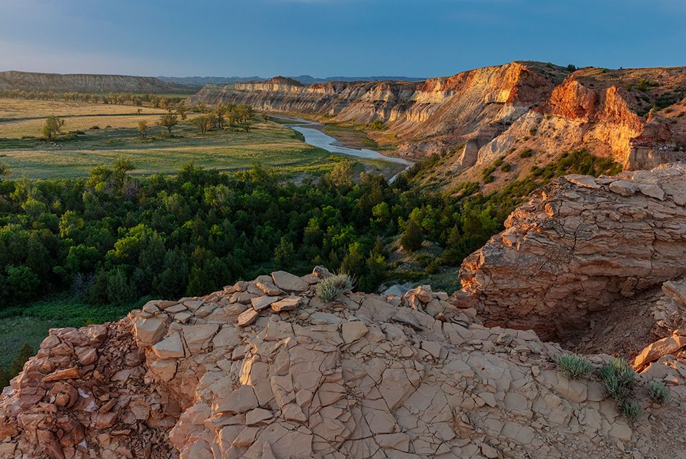 Red Cliffs above the Little Missouri River in the Little Missouri National Grasslands-North Dakota- art print by Chuck Haney for $57.95 CAD