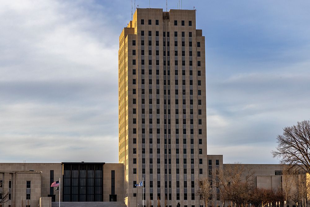 State Capitol building in Bismarck, North Dakota, USA. art print by Chuck Haney for $57.95 CAD