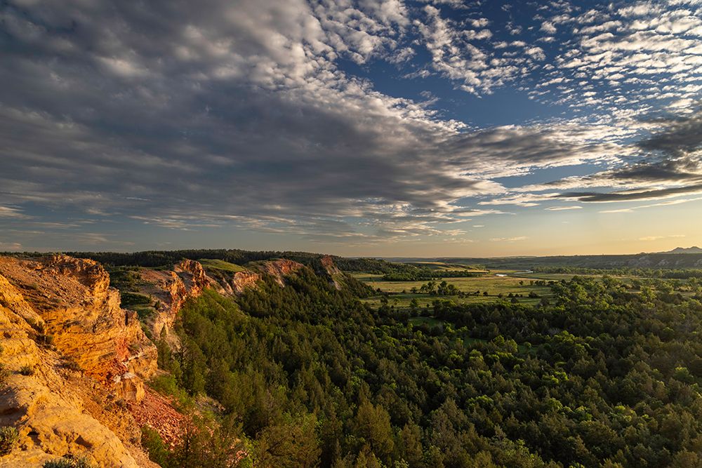 Red cliffs of the Little Missouri River in the Little Missouri National Grasslands, North Dakota. art print by Chuck Haney for $57.95 CAD