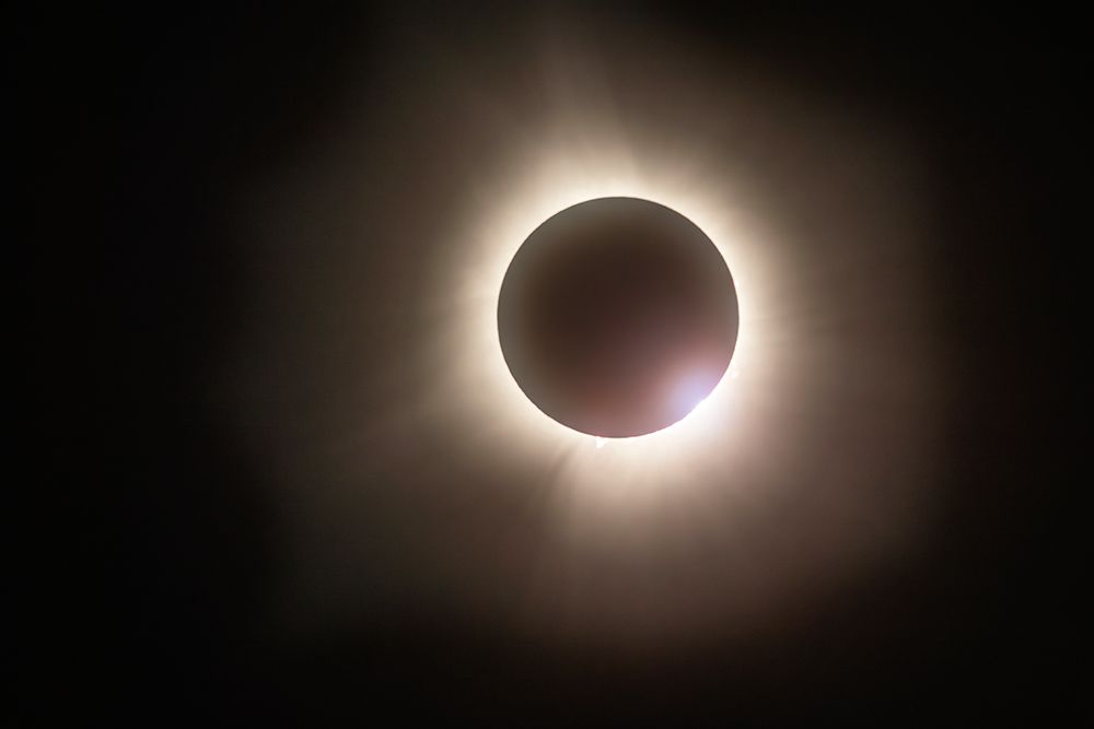 Total eclipse of the sun in 2024 from Celina, Ohio, USA. art print by Chuck Haney for $57.95 CAD