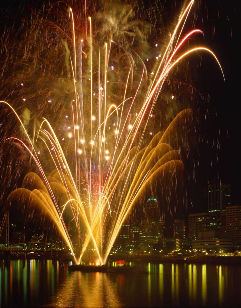 OR, Portland, Independence Day fireworks art print by Steve Terrill for $57.95 CAD