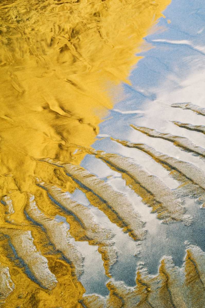 OR, Sand pattern and cloud reflection on beach art print by Nancy Rotenberg for $57.95 CAD