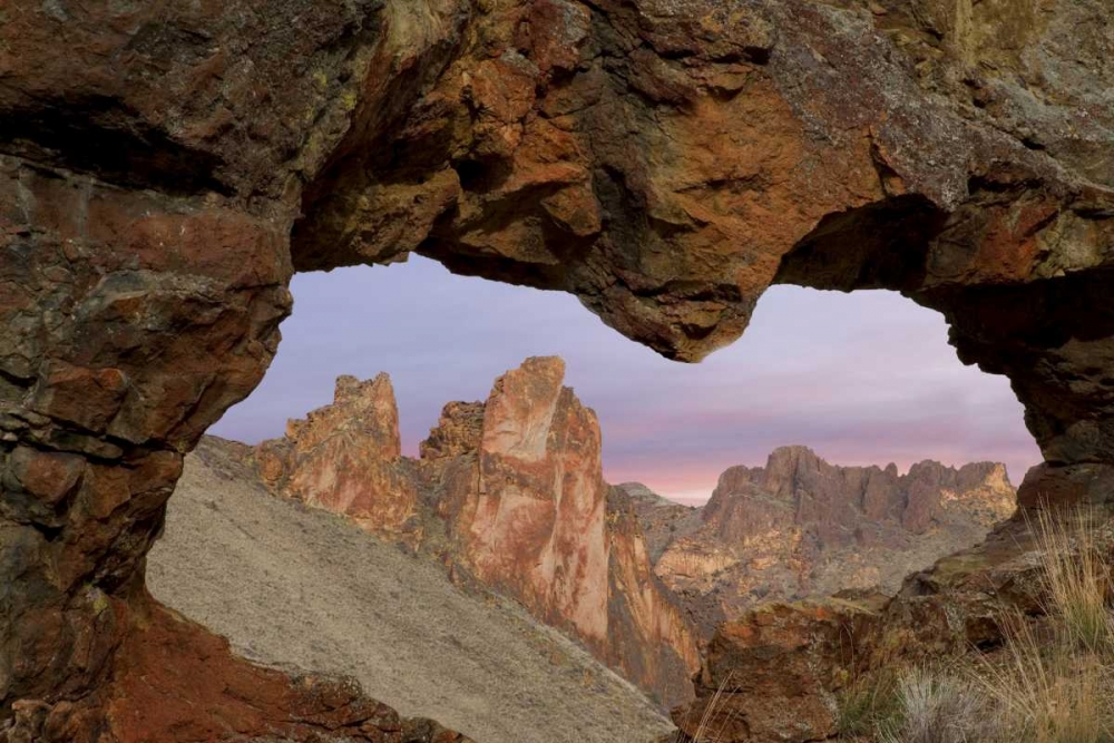 Oregon View of Leslie Gulch through rock opening art print by Don Paulson for $57.95 CAD