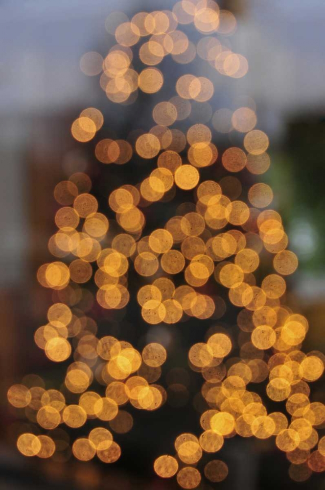 OR, Portland Lights on holiday Christmas tree art print by Steve Terrill for $57.95 CAD