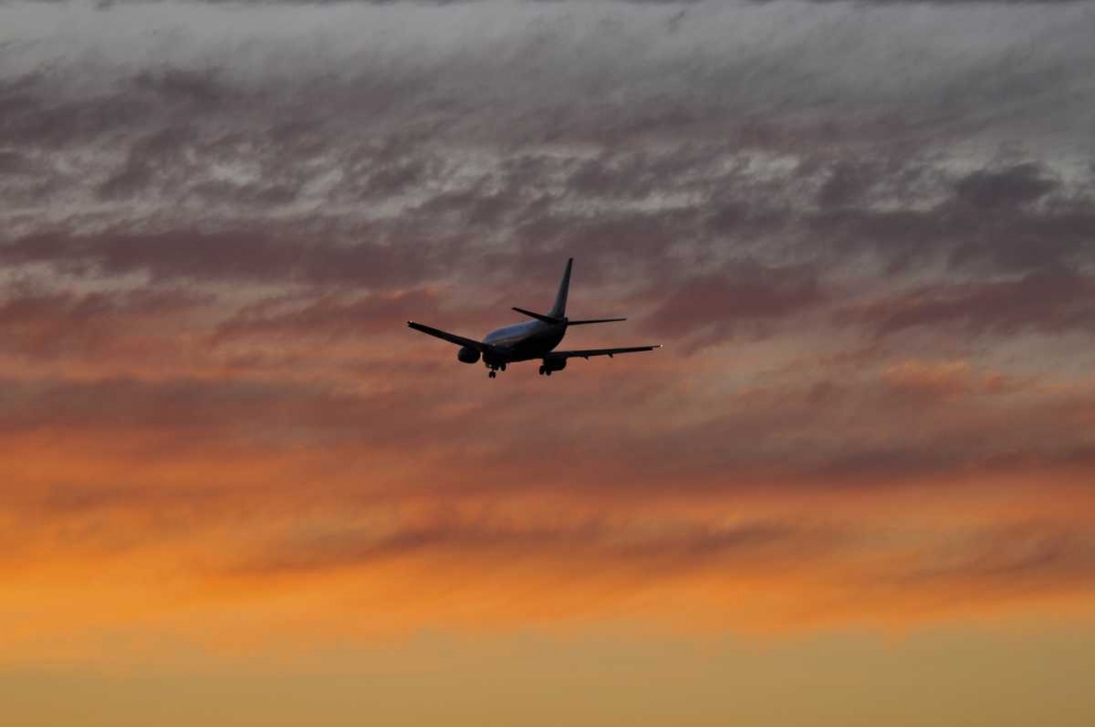 OR, Portland Airplane approaching landing art print by Steve Terrill for $57.95 CAD