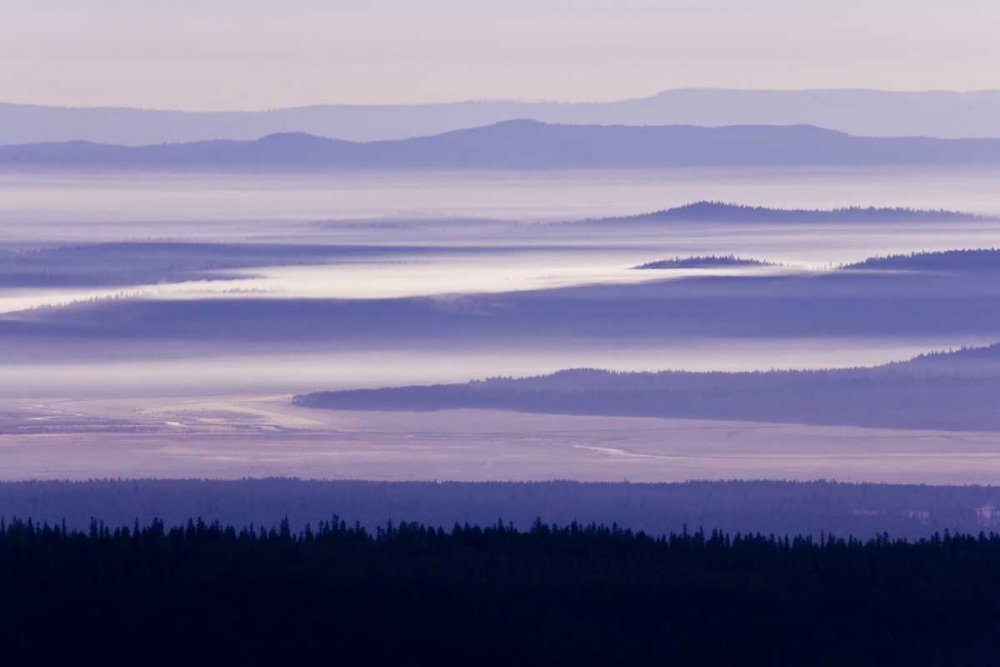 OR, Crater Lake NP Purple haze hangs over valley art print by Don Paulson for $57.95 CAD