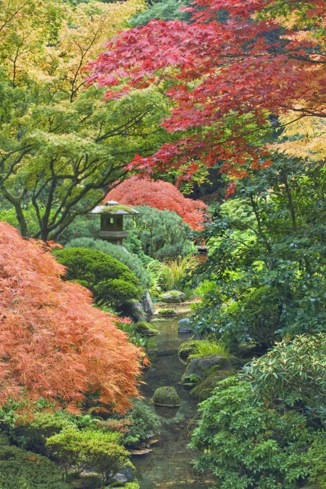 Oregon, Portland Stone tower and pond art print by Don Paulson for $57.95 CAD