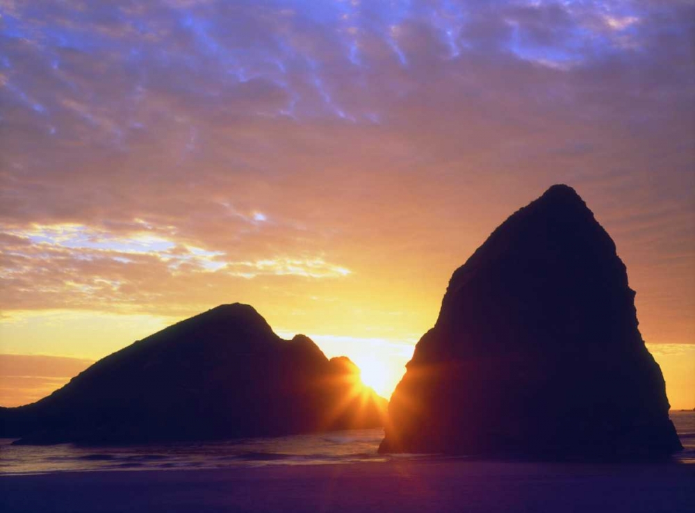 Oregon, Sunset over Gold Beach on the Coast art print by Christopher Talbot Frank for $57.95 CAD