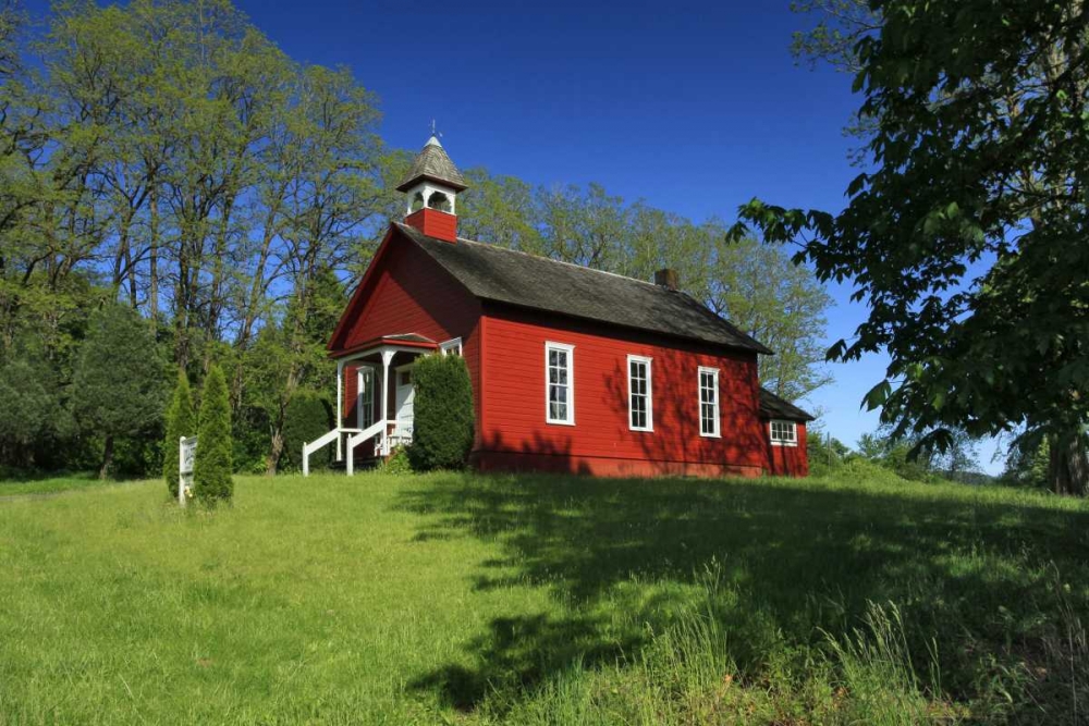 Oregon, Viola Traditional one-room schoolhouse art print by Steve Terrill for $57.95 CAD