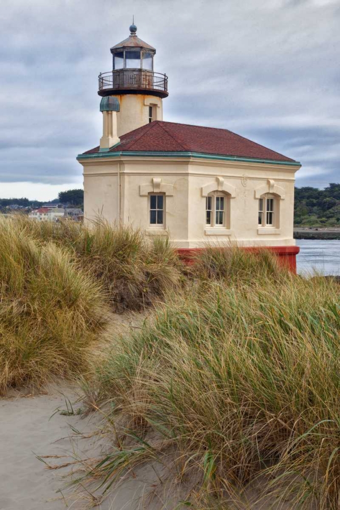 Oregon, Bandon Coquille River Lighthouse art print by Jean Carter for $57.95 CAD