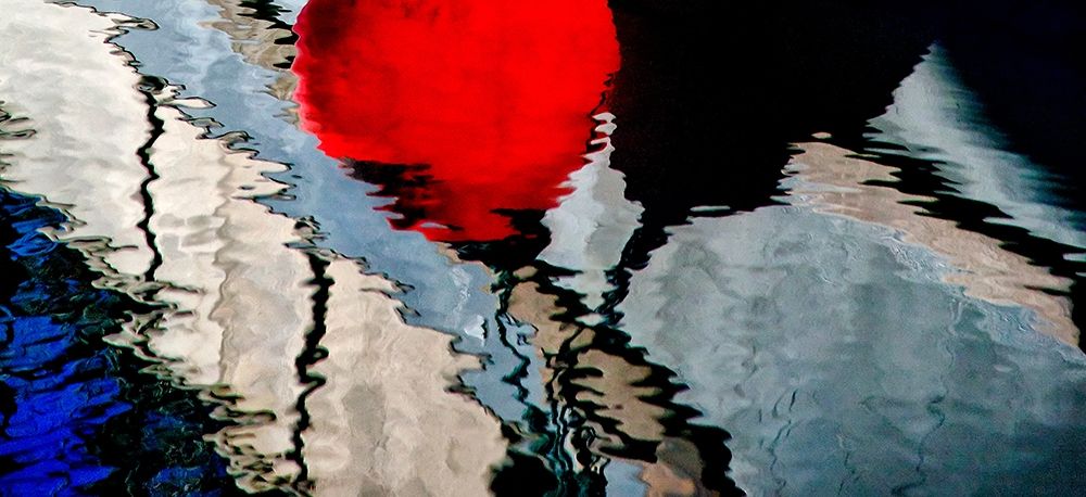 Oregon-Charleston Abstract reflection of buoys on commercial fishing boat art print by Jaynes Gallery for $57.95 CAD