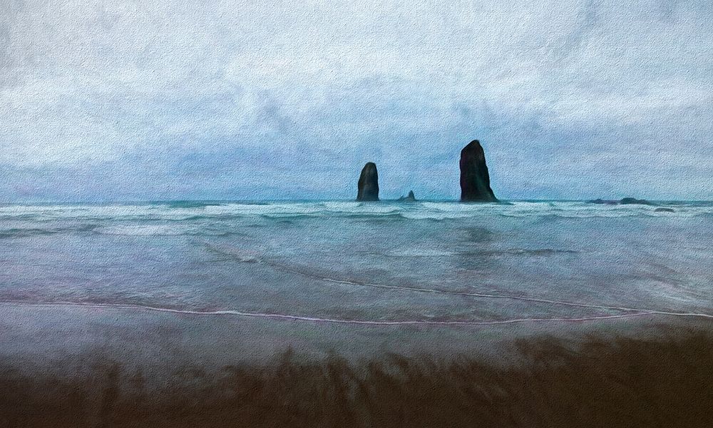 Oregon-Cannon Beach Abstract of The Needles sea stacks and ocean art print by Jaynes Gallery for $57.95 CAD