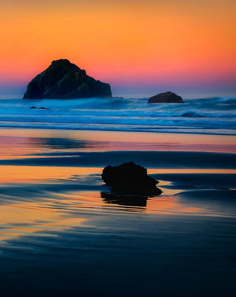 Oregon-Bandon Face Rock sea stack at sunset art print by Jaynes Gallery for $57.95 CAD