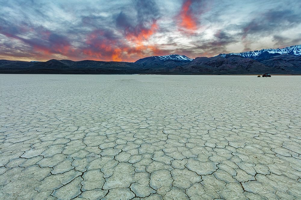 Playa at sunset with Steen Mountain on the Alvord Desert in Harney County-Oregon-USA art print by Chuck Haney for $57.95 CAD