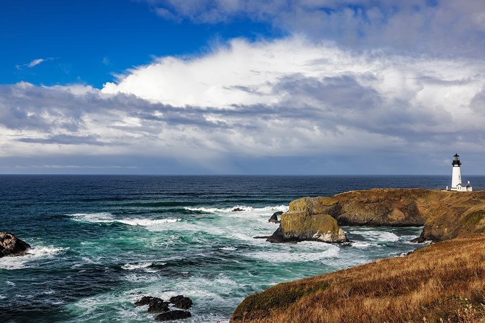 Yaquina Head Lighthouse in Newport-Oregon-USA art print by Chuck Haney for $57.95 CAD