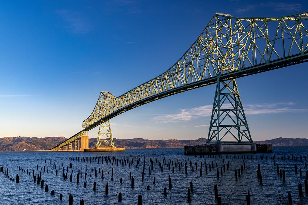The Astoria Megler Bridge over the Columbia River in Astoria, Oregon, USA art print by Chuck Haney for $57.95 CAD