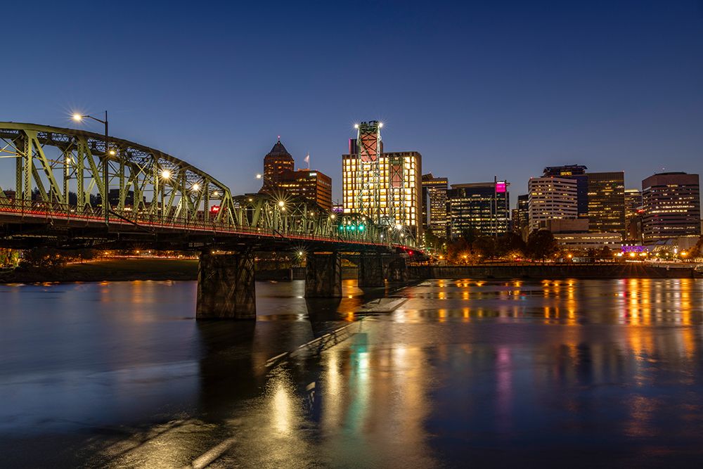 Portland skyline from the eastside of the Willamette River in Portland, Oregon, USA art print by Chuck Haney for $57.95 CAD