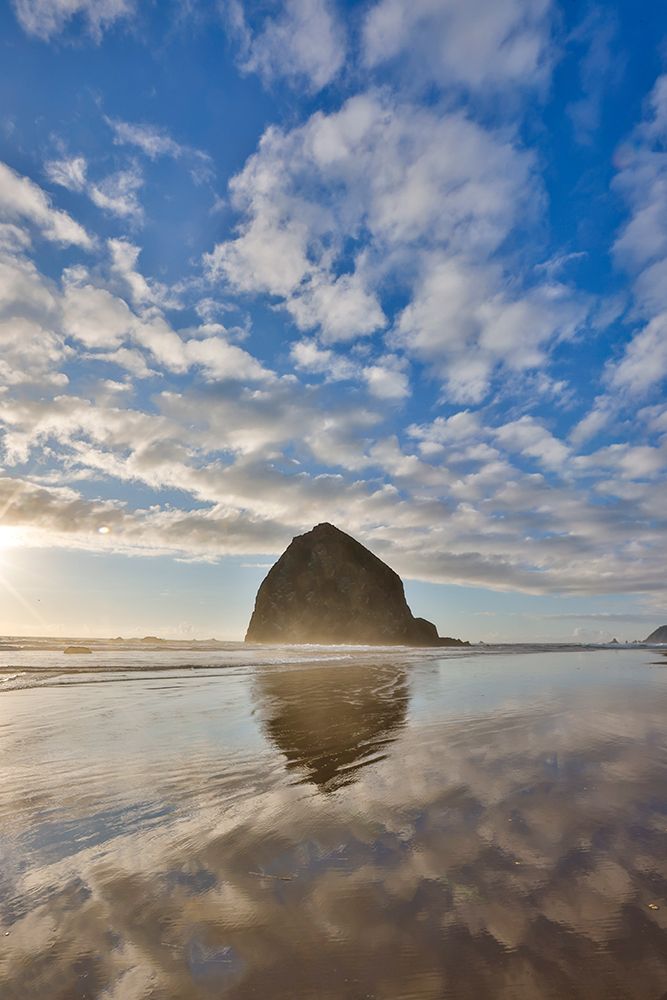 Cannon Beach and Haystack Rock evening light art print by Darrell Gulin for $57.95 CAD