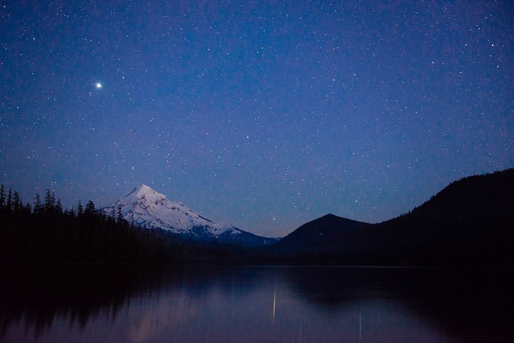 Mt Hood reflecting into Lost Lake in the evening Hood National Forest-Oregon art print by Greg Probst for $57.95 CAD