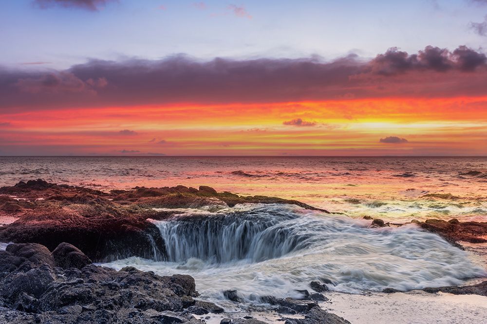 Usa-Oregon-Yachats Thors Well-Waves Crashing into Thors Well art print by Hollice Looney for $57.95 CAD