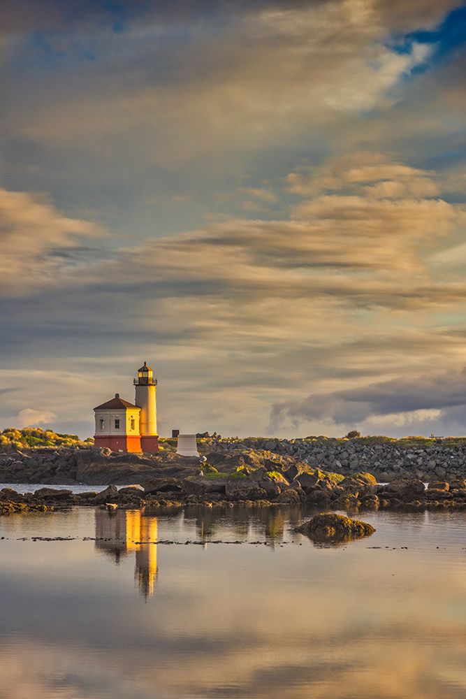 Coquille River Lighthouse-Bandon-Oregon art print by John Ford for $57.95 CAD