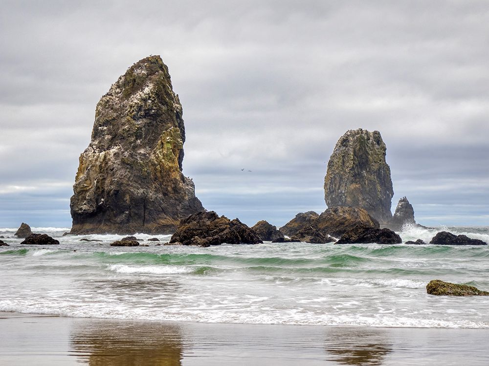Oregon-Cannon Beach Needle Seastack-stormy sky art print by Jamie and Judy Wild for $57.95 CAD