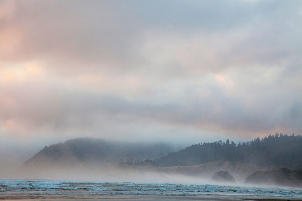 Oregon-Cannon Beach looking to the north along the Pacific Coast line art print by Sylvia Gulin for $57.95 CAD