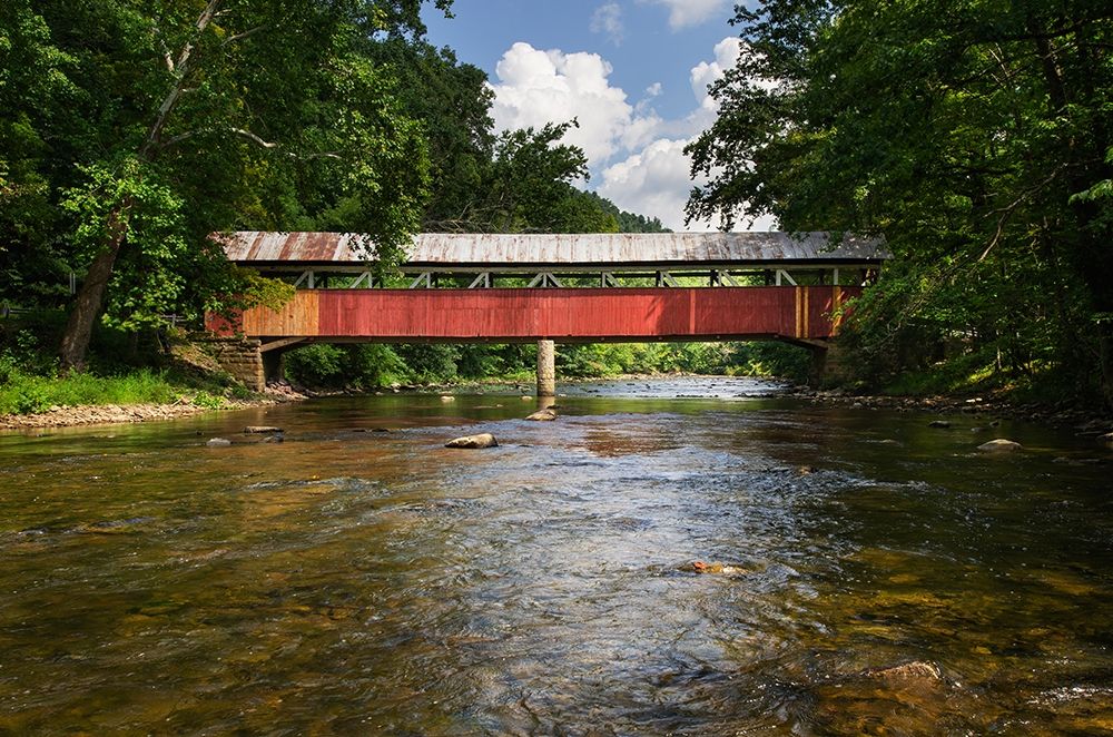 Lower Humbert Covered Bridge Spanning Laurel Hill Creek Laurel Highlands-Pennsylvania art print by Alan Majchrowicz for $57.95 CAD