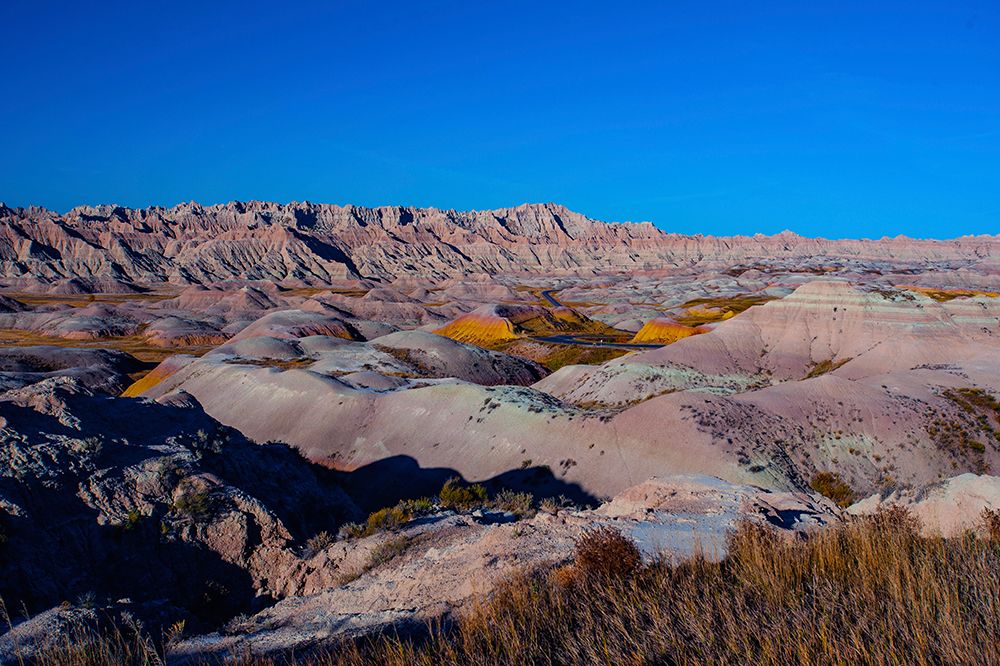 USA, South Dakota, Wall, Badlands National Park, Burns Basin Overlook art print by Bernard Friel for $57.95 CAD