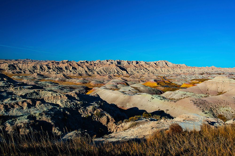 USA, South Dakota, Wall, Badlands National Park, Burns Basin Overlook art print by Bernard Friel for $57.95 CAD