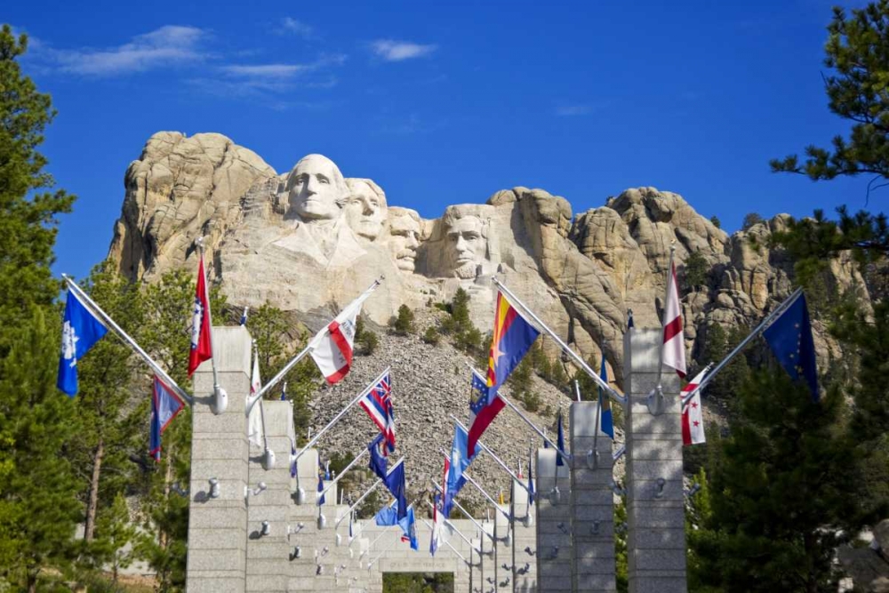 SD, Mount Rushmore framed by Grand View Terrace art print by Fred Lord for $57.95 CAD