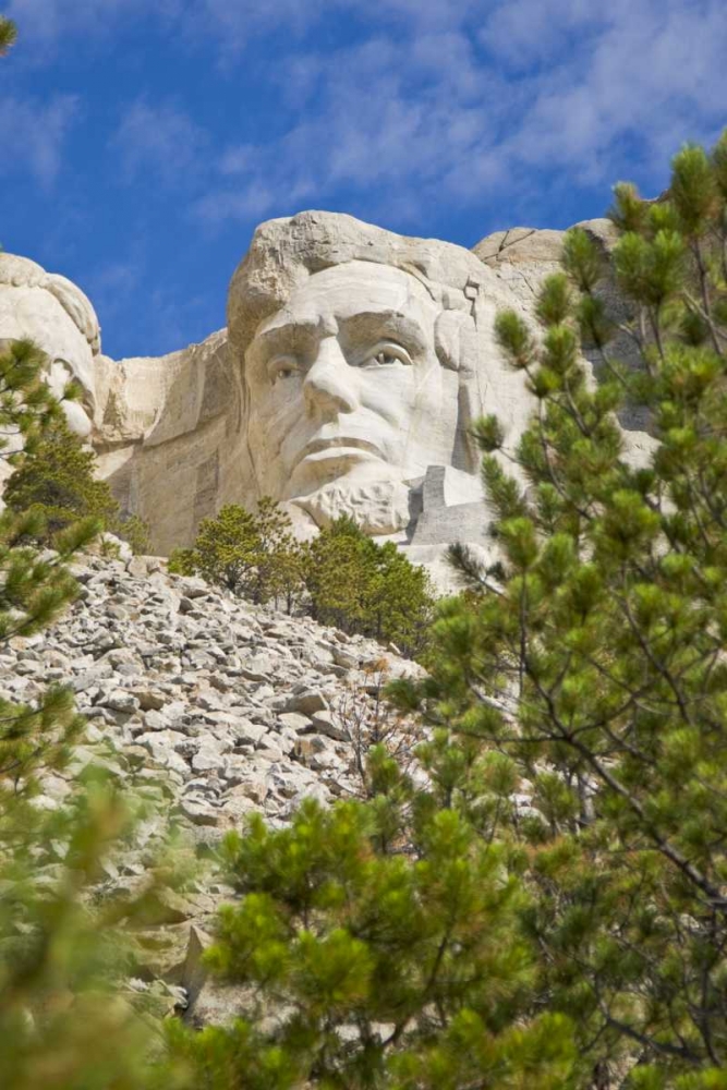 SD, President Abraham Lincoln at Mount Rushmore art print by Fred Lord for $57.95 CAD