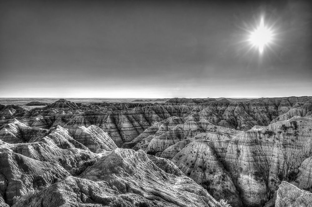 The wind and water eroded landscape in the Badlands National Park make beautiful natural carvings. art print by Larry Richardson for $57.95 CAD