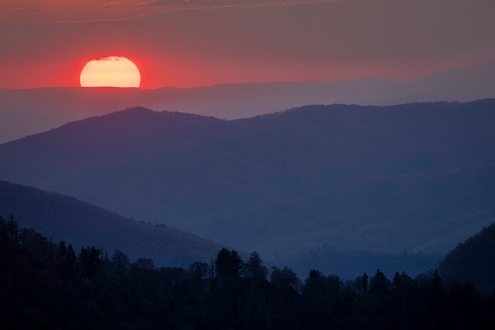 Sunset from Morton Overlook-Great Smoky Mountains National Park-Tennessee art print by Adam Jones for $57.95 CAD