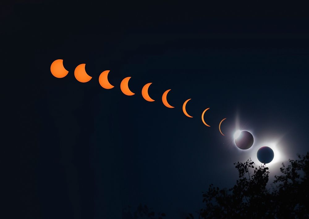 Solar Eclipse 2017-Viewed from Smoky Mountains National Park-Tennessee-USA art print by Anna Miller for $57.95 CAD