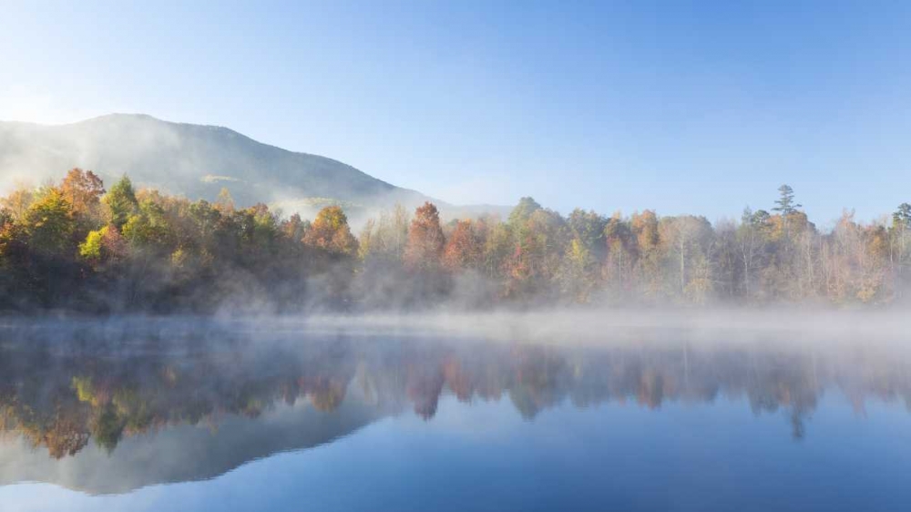 Tennessee Morning fog on Indian Boundary Lake art print by Don Paulson for $57.95 CAD
