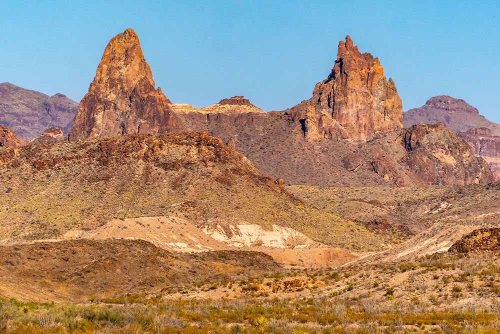 USA, Texas, Big Bend National Park. Mule Ears formation in Chisos Mountains. art print by Jaynes Gallery for $57.95 CAD