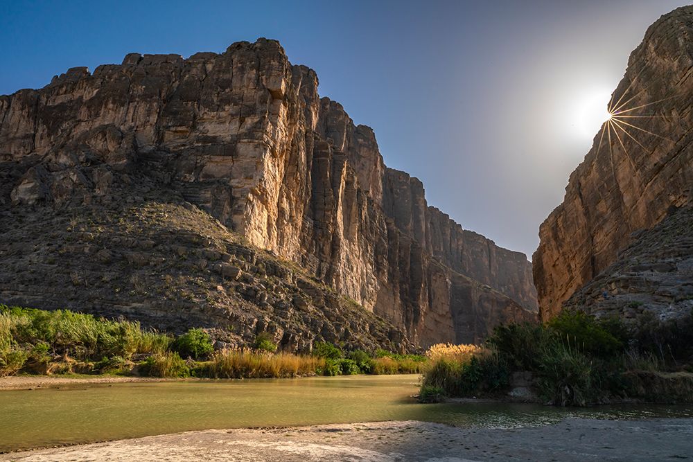 USA, Texas, Big Bend National Park. Landscape with Rio Grande River and Santa Elena Canyon. art print by Jaynes Gallery for $57.95 CAD