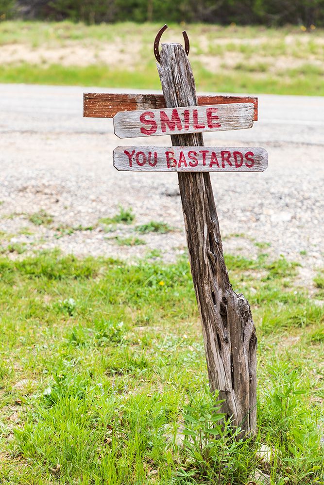 Comfort-Texas-USA-Humorous sign in the Texas Hill Country art print by Emily Wilson for $57.95 CAD