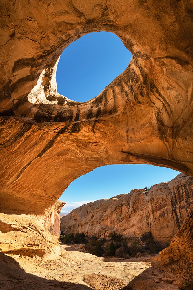 Wild Horse Window-a natural arch inside a sandstone alcove San Rafael Reef-Utah art print by Alan Majchrowicz for $57.95 CAD