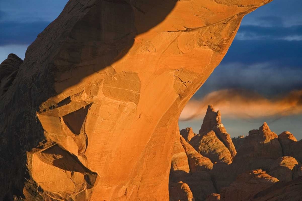 UT, Arches NP Setting sun illumines Skyline Arch art print by Don Paulson for $57.95 CAD
